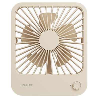 Jisulife FA26 4500mAh Rechargeable Ultra Thin Desktop Fan Light Brown