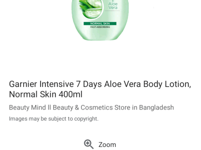 Garnier body lotion