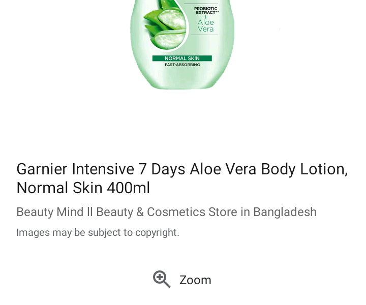 Garnier body lotion