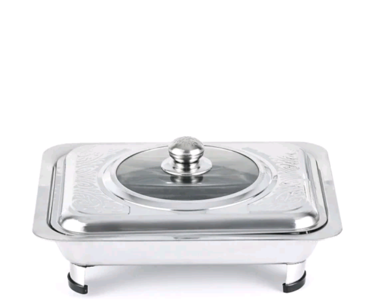 Stainless steel serving dish