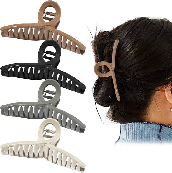 Matte hair claw clips