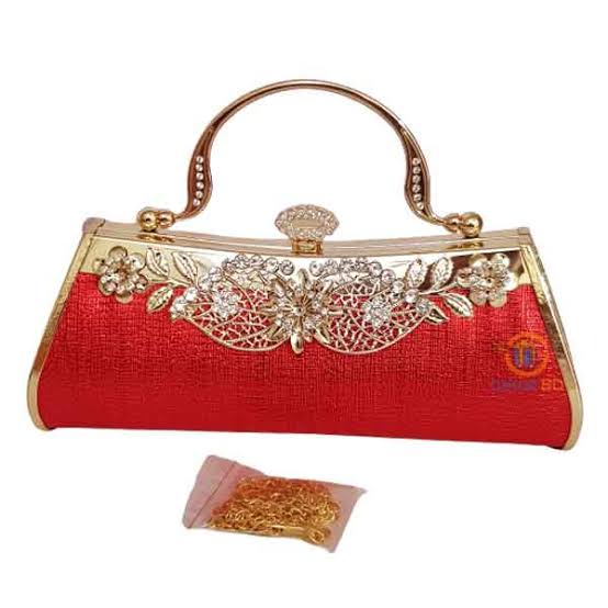 Red Colour party hand bag