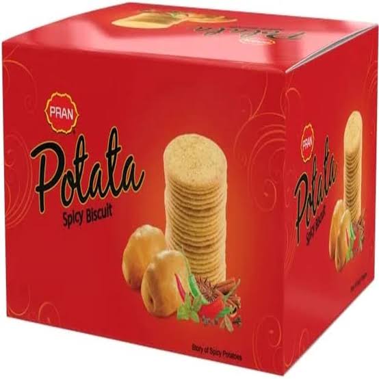 pran potata biscuit 14 packet