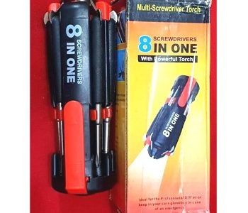 স্ক্রু ড্রাইভার ৮ ইন সেট টর্চ লাইট (Screw driver)
