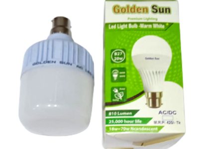 গোল্ডেন সান-20W 12pcs নন গ্যারান্টি (Led bulb)