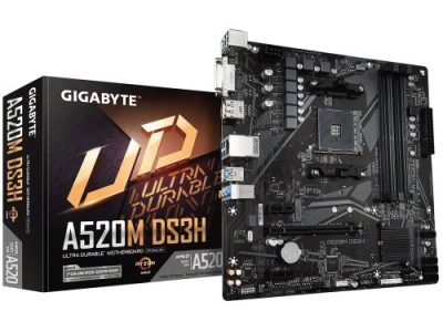 Gigabyte AMD Chipset A520M DS3H Micro-ATX AMD AM4 Motherboard