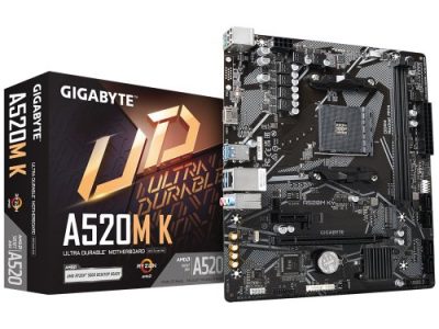 Gigabyte AMD Chipset A520M K AM4 Micro ATX Motherboard