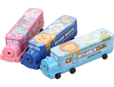 Multi functional Train design Metal Pencil Case