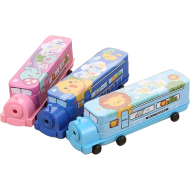 Multi functional Train design Metal Pencil Case