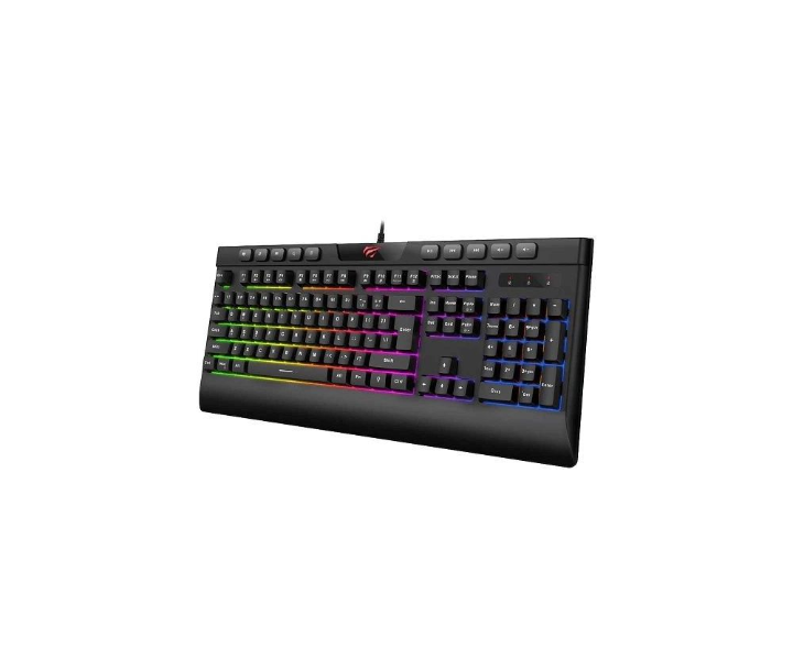 Havit KB487L USB মাল্টিফাংশন ব্যাকলিট গেমিং কী-বোর্ড - Black