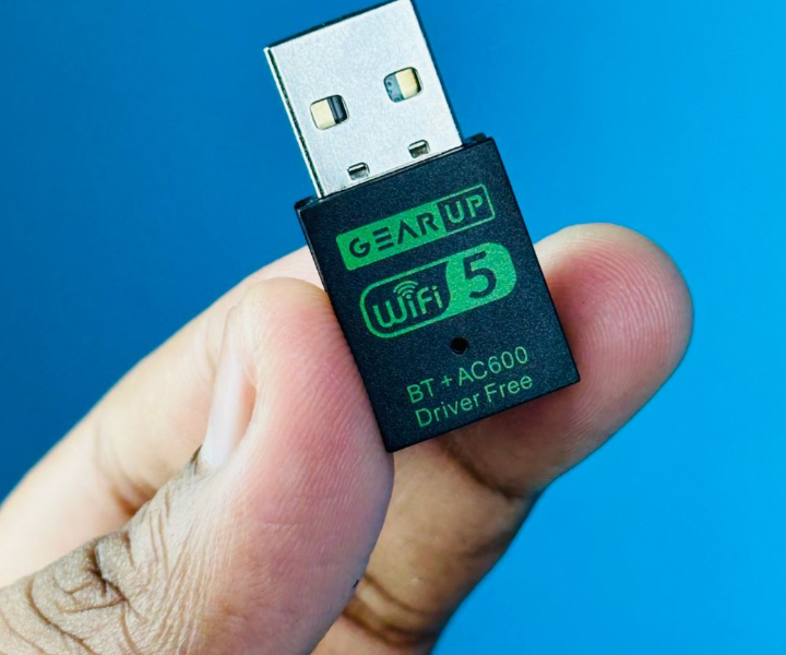 GearUP 600Mbps ডুয়াল ব্যান্ড WiFi + ব্লু-টুথ অ্যাডাপ্টর