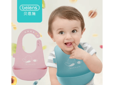Cute Infants Waterproof Kids Apron Feeding Baby সিলিকন বিবস পিক রাইস পকেট