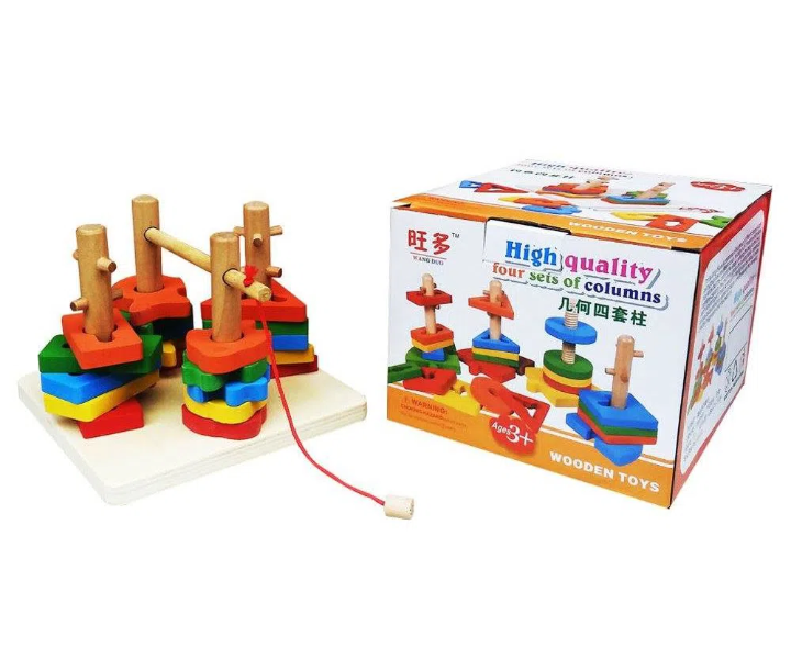 Kids High Quality Four Sets of Column ব্লক টয়