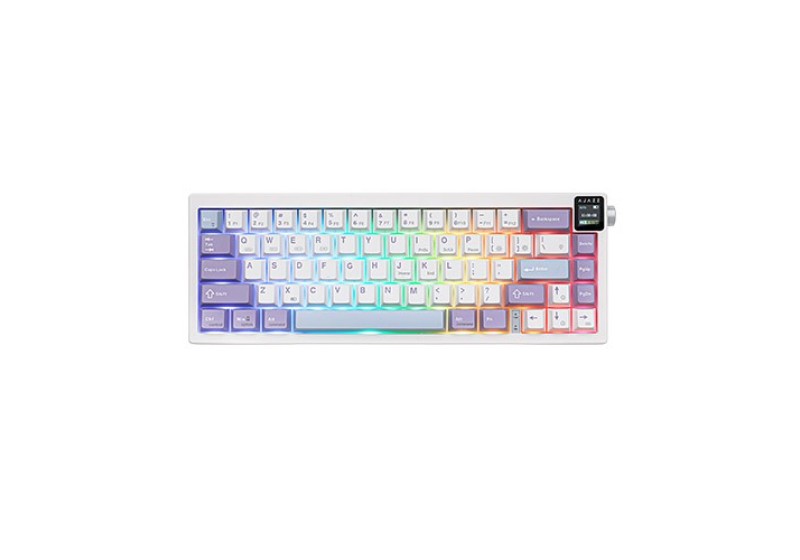 Ajazz AK650 RGB Hot Swappable Tri Mode Mechanical Keyboard With Display Screen and Knob