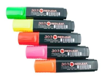 Red Leaf 303 Highlighter Pen 5 pes multicolour set (১পিস নিতে মেসেজ করুন)