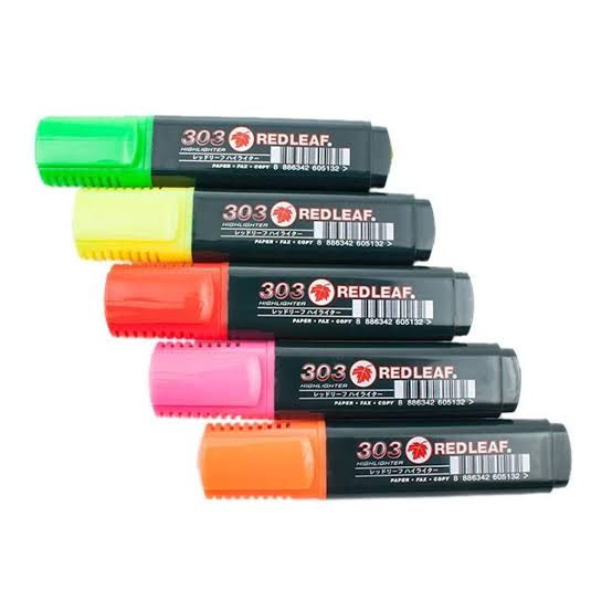 Red Leaf 303 Highlighter Pen 5 pes multicolour set (১পিস নিতে মেসেজ করুন)