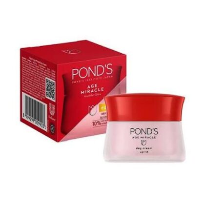 35g Pond’s Age Miracle Day Cream SPF15 PA Plus Plus 35 gm With 10 Percent Retinol Collagen B3 Complex for Youthful Glow Cream